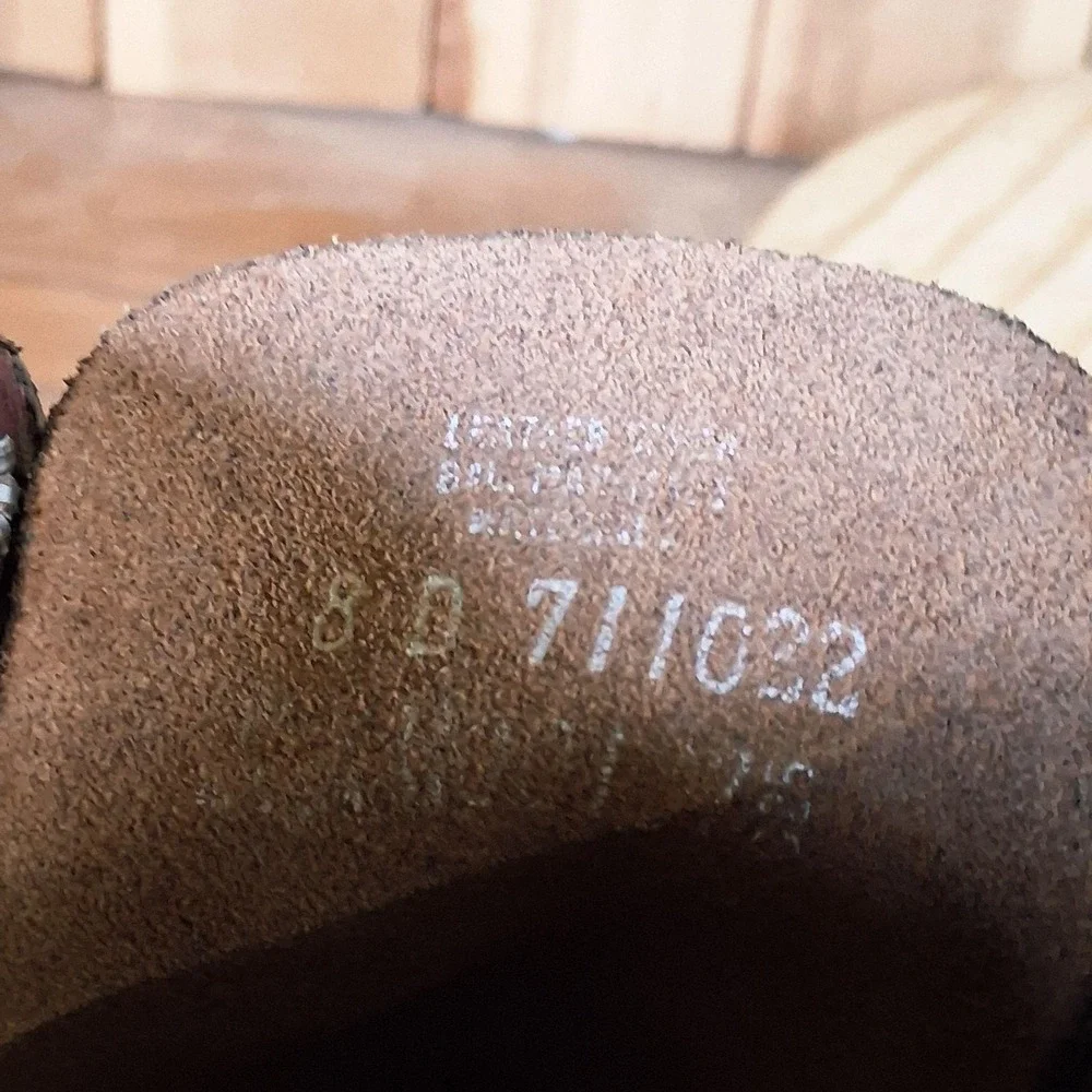 Wolverine 1000 Mile Plain Toe‎ Original Work Boots Mens 8 D Brown Leather USA